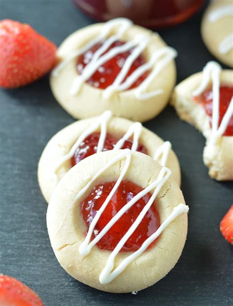 Crispy Buttery Strawberry Jam Thumbprint Cookies Recipe Recipe Jam