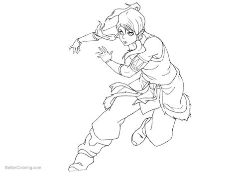 The Legend of Korra Coloring Pages Line Art by xMezMezx on DeviantArt