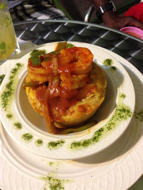 My grandma's recipe is unique because she marinates the meat in wine overnight. Shrimp mofongo a Puerto Rican traditional dish | Sweet ...