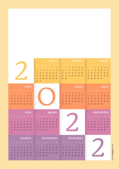 Calendario 2022 Para Personalizar E Imprimir O Compartir Calendario