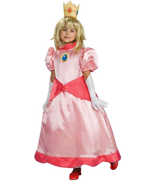 Super Mario Deluxe Princess Peach Girls Costume In Stock About Costume Shop