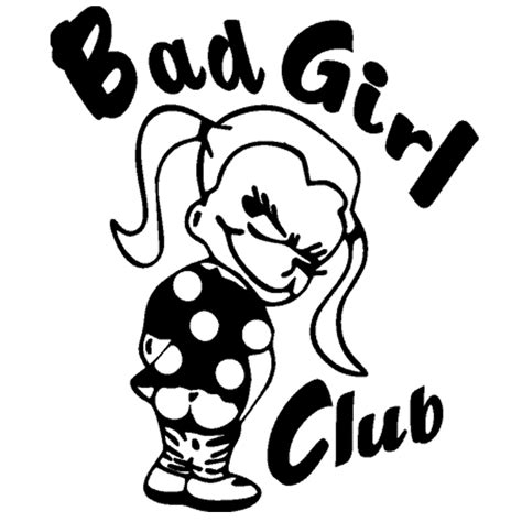 Klistermærke Fritskåret Bad Girl Club 1stk Fra Carlab Kun Kr 3900
