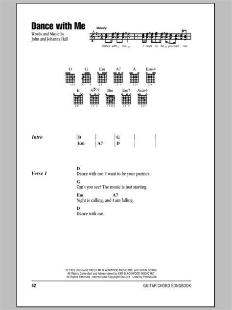 Dance with me is a 1978 international hit single recorded by peter brown. Dance With Me Sheet Music | Orleans | Guitar Chords/Lyrics
