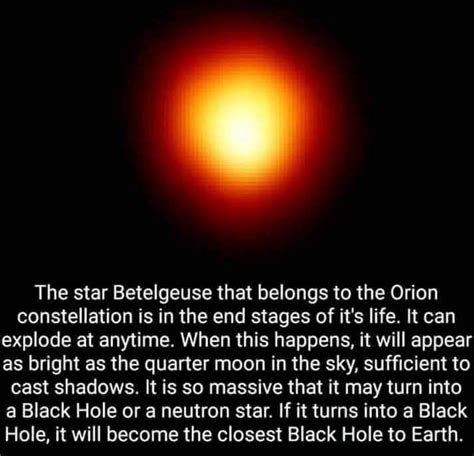 The Star Betelgeuse A Red Supergiant That Appears To Be The 9th