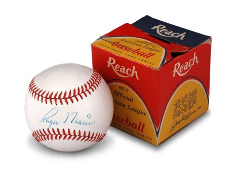 Roger maris was a simple and humble man whose athletic prowess was his preferred method of maris' children are clearly disappointed with major league baseball's handling of the steroids. 1963 Roger Maris Single-Signed Baseball with Original Box
