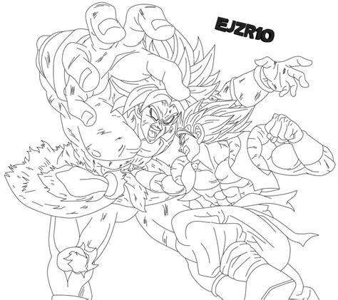 Broly-VS-Gogeta-Lineart By-Emmanuel by EmmaJZR10 on DeviantArt