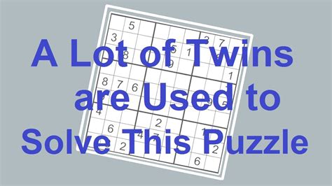Sudoku Primer 179 Lots Of Twins To Help Us Solve This Puzzle Youtube