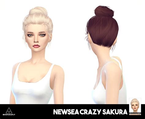 Sims 4 Hairs ~ Miss Paraply Newsea S Crazy Sakura Hair