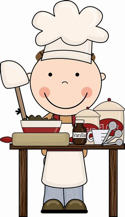 Clipart Cooking Chef Clip Kitchen Boy Clipartion