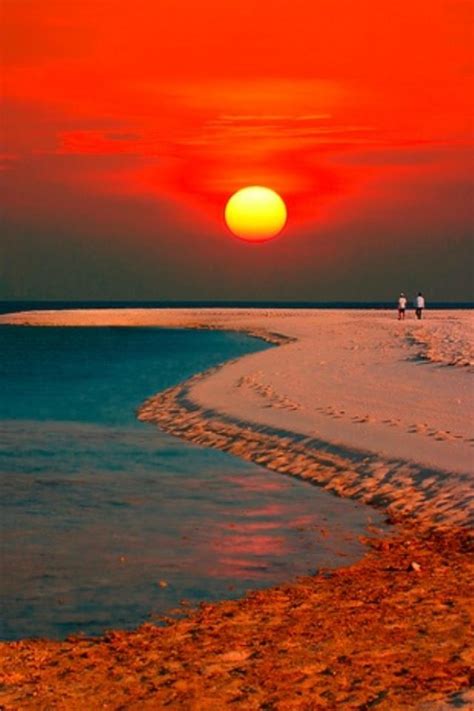 Red Sunset At The Beach Favorite Spot Beautiful Sunset Beautiful