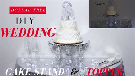 Diy Wedding Cake Stand Dollar Tree Diy Wedding Decoration Youtube