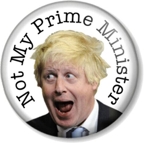 Not My Prime Minister Pin Button Badge In 3 Sizes Boris Johnson Anti Tory Ebay