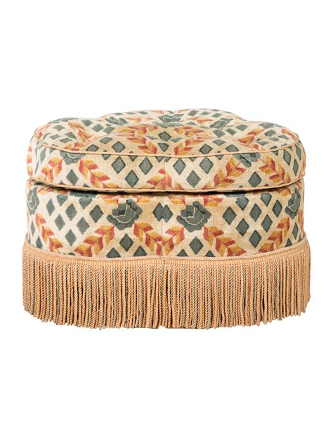 Rectangle coffee table tufted top sofa stores 90254. Furniture Upholstered Fringe Ottoman - Furniture ...