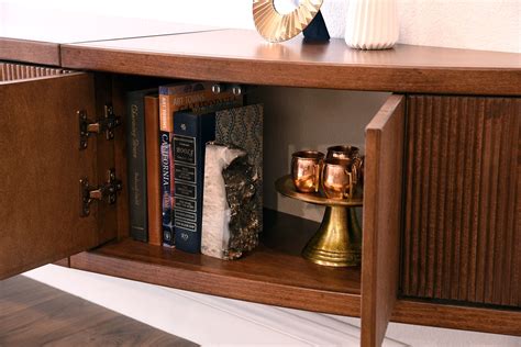 Floating Tv Stand Mid Century Modern Entertainment Center Arc Moch