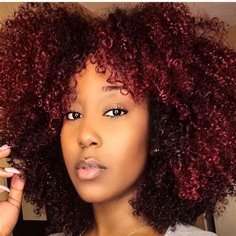 The Hottest Colors Of 2018 For Natural Hair Wine Hair Color Natural Hair Styles Wine Hair