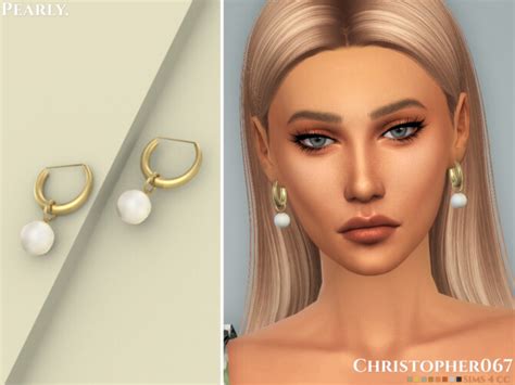 Pearly Earrings By Christopher067 At Tsr Sims 4 Updates