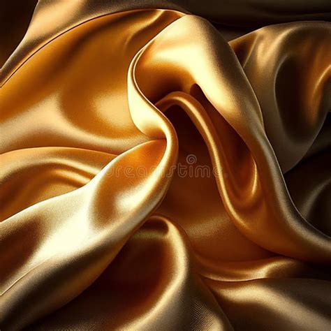 Gold Silk Fabric Satin Background Stock Illustration Illustration Of