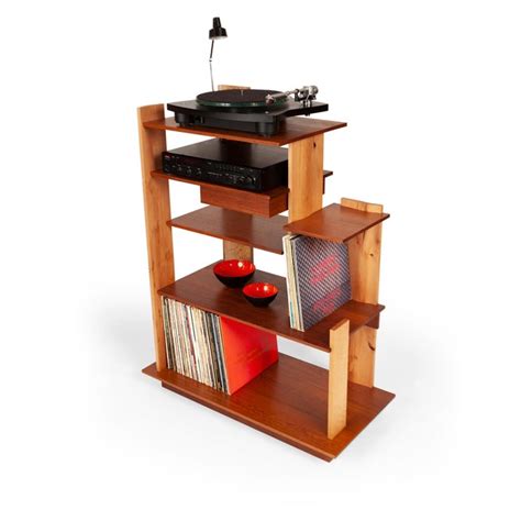 Custom Made Wood Stereo Cabinet Turntable Shelf Chairish