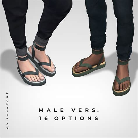 Chunky Sandals V2 Male Vers Sims 4 Cc Shoes Sims Sims 4