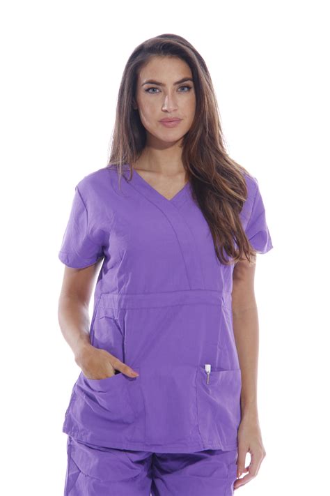 Dreamcrest Dreamcrest Ultra Soft Womens Scrub Tops Medical Scrubs Nursing Uniforms