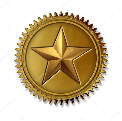 Three Dimensional Gold Award Star Logo Star Clipart Golden Stars Png