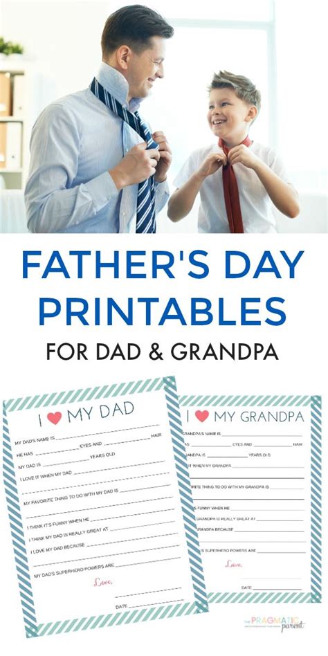 Download Free Father's Day Printables for Dad & Grandpa | Father's ...