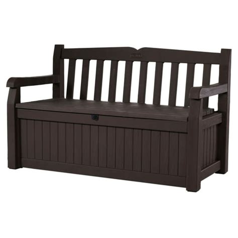 Keter Eden Outdoor Resin Storage Bench All Weather Plastic Seating And Storage 70 Gal Brown