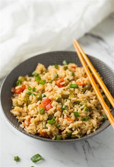 Healthy Fried Brown Rice With Vegetables Watch What U Eat