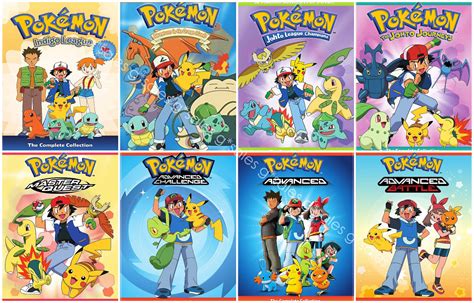 Pokemon Anime Tv Series Complete Seasons 1 8 1 2 3 4 5 6 7 8 New Dvd