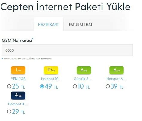 Turkcell Internet Paketi Kredi Kart Ile Nas L Sat N Al N R Teknoloji