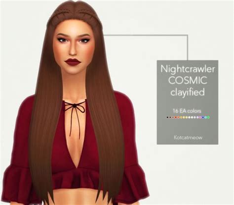 Lana Cc Finds Nightcrawler Cosmic Hair Clayified Sims Hair Sims 4