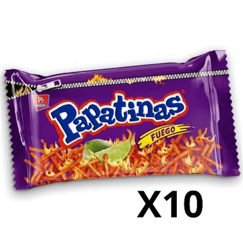 Papatinas Fuego Barcel Mexican Chips 10 Bags 25 G Each Etsy