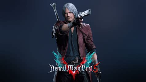 Dante With Gun In Gray Background Hd Devil May Cry 5 Wallpapers Hd