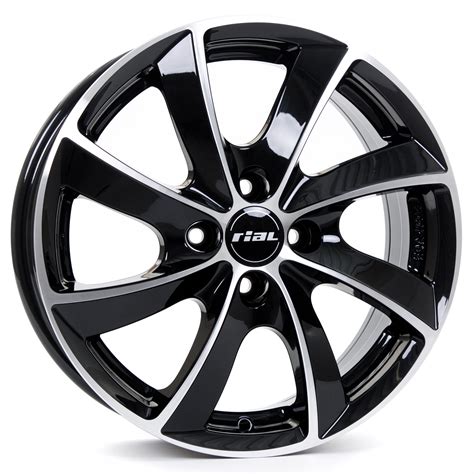 Felgen opel meriva, astra, corsa usw. RIAL Lugano 4loch Felgen diamant-schwarz Frontpoliert ...