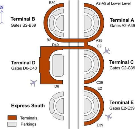 Dallas Fort Worth Airport Dfw Terminal Maps