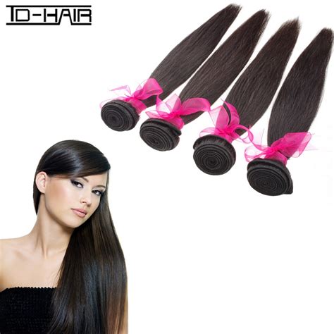 9a Brazilian Virgin Hair Straight Hair Weaves Natural Black 1b Td Hair