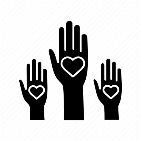 Charity Hand Heart Help Helpful Volunteer Volunteering Icon