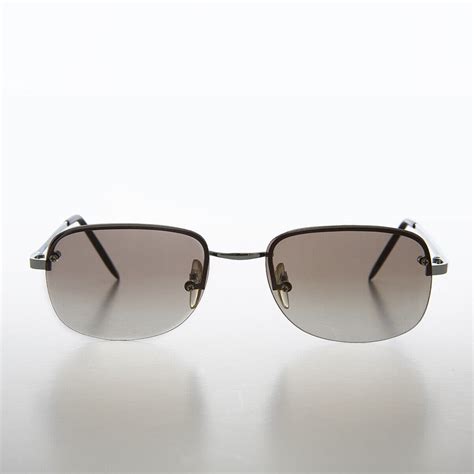 Gray Color Tinted Rimless 90s Vintage Sunglass June Gem