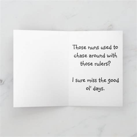 funny nun cards nuns carried rulers zazzle