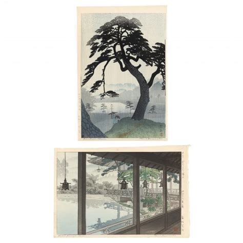 Shiro Kasamatsu Japanese 1898 1991 Two Woodblock Prints Lot 2087