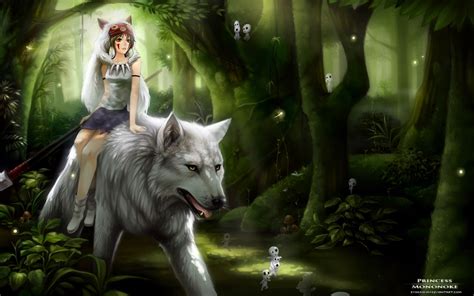 Woman Riding White Wolf Illustration Hd Wallpaper Wallpaper Flare