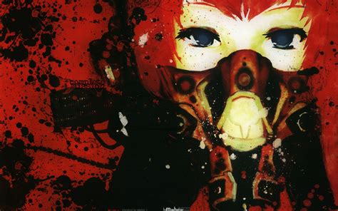 Abstract Video Games Vocaloid Blue Eyes Redheads Gas Masks