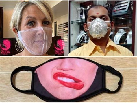 Gold Diamonds Jeans And More Crazy Face Masks Spotted On Social