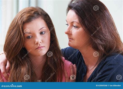 Mother Comforting Her Teenage Daughter Stock Image 65391331
