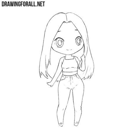 We start out chibi drawing with a circle for the head. How to Draw a Chibi Girl | DrawingForAll.net
