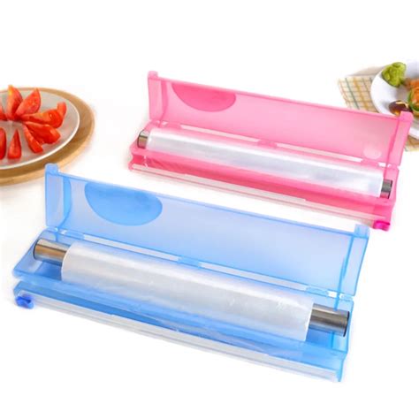 All Sizes Plastic Wrap Dispenser Aluminum Foil Holder Box For Cutting