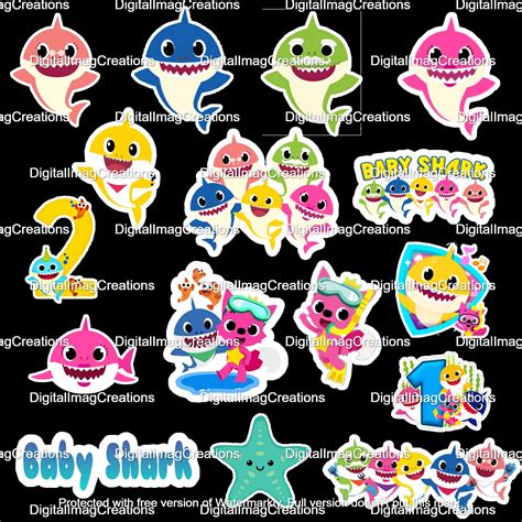 Baby Shark Printable Stickers