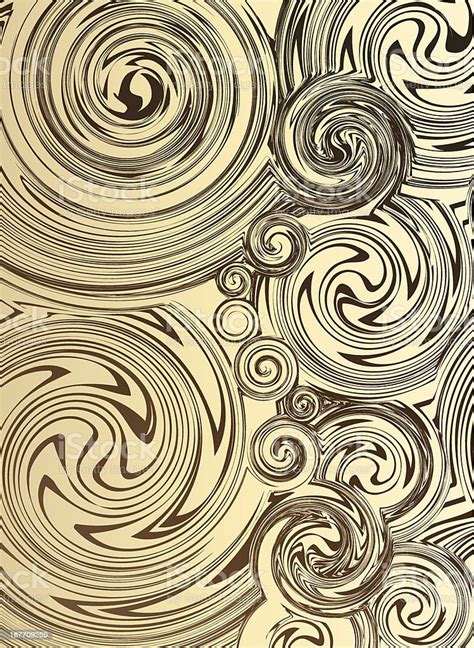 Swirling Hand Drawn Of Various Vintage Background Stock Illustration