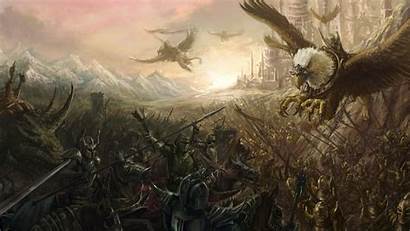 Fantasy Battle Warrior Battlefields Creature Army Wallpapers