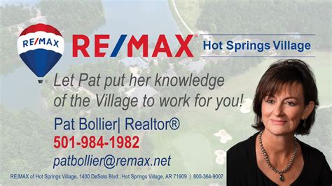 Pat Bollier Re Max Of Hot Springs Village Meet Pat Bollier Realtor® With Re Max Of Hot